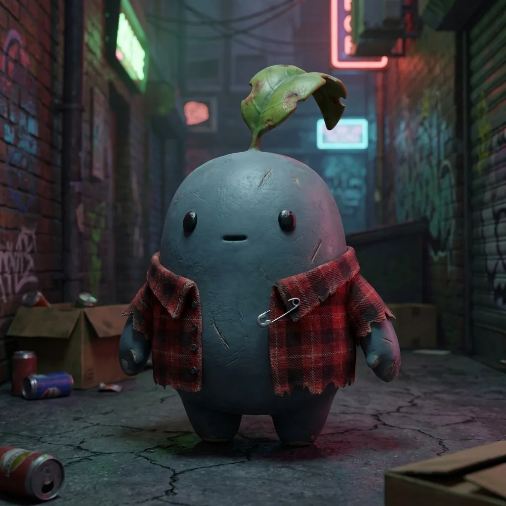 Grunge aesthetic quiz style illustration