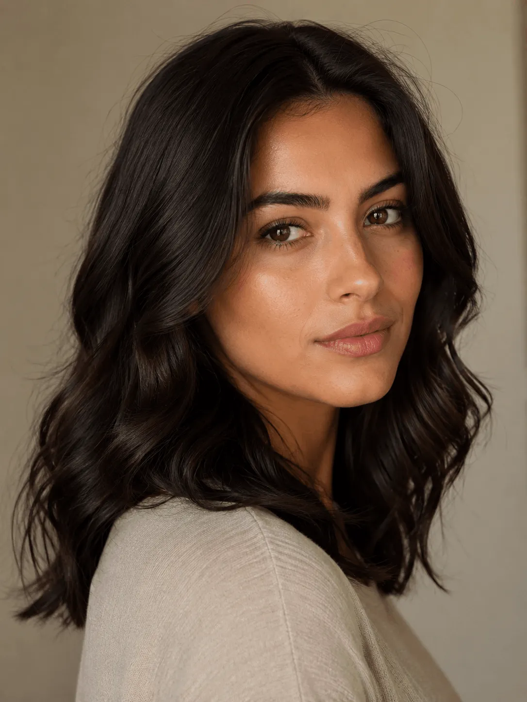 Real example of Rich Espresso Brunette hair dye result, a flattering choice for cool or neutral undertones