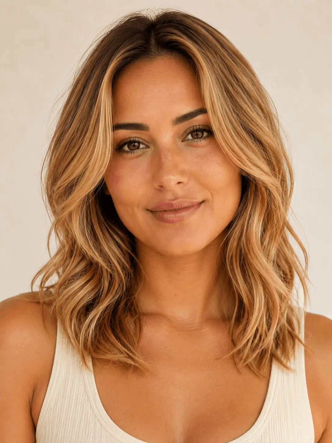 Real example of Warm Honey Blonde hair dye result, a flattering choice for warm or warm-neutral undertones