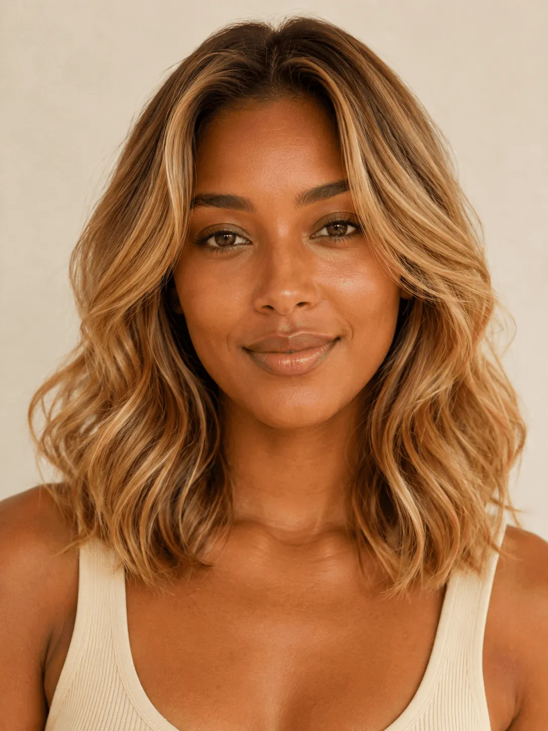 Warm Honey Blonde hair color in real life — a strong answer to "what color should I dye my hair" for light spring coloring