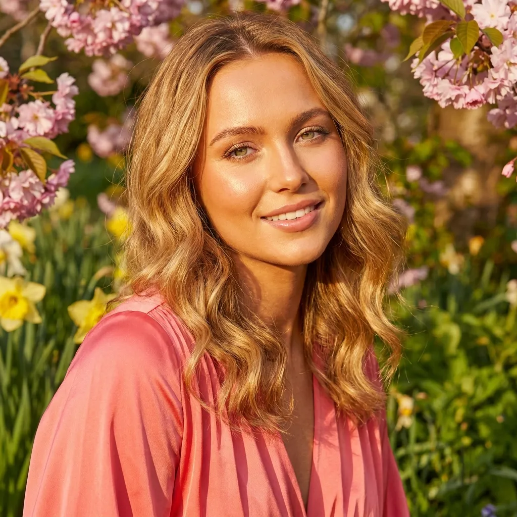 Spring seasonal color palette — warm & bright color type from the AI color analysis